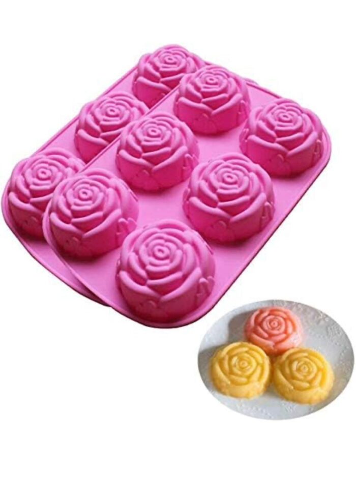 6 Cavity Rose Candle Mould
