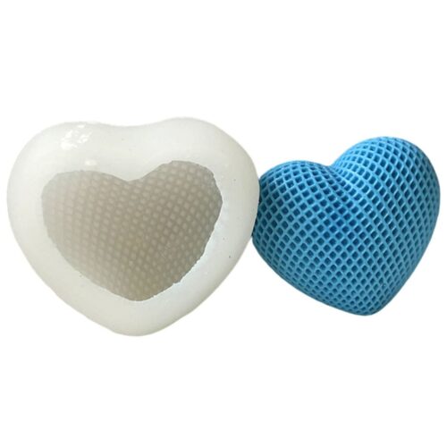 Grid Heart Candle Mould