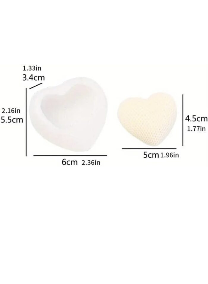 Grid Heart Candle Mould - Image 2