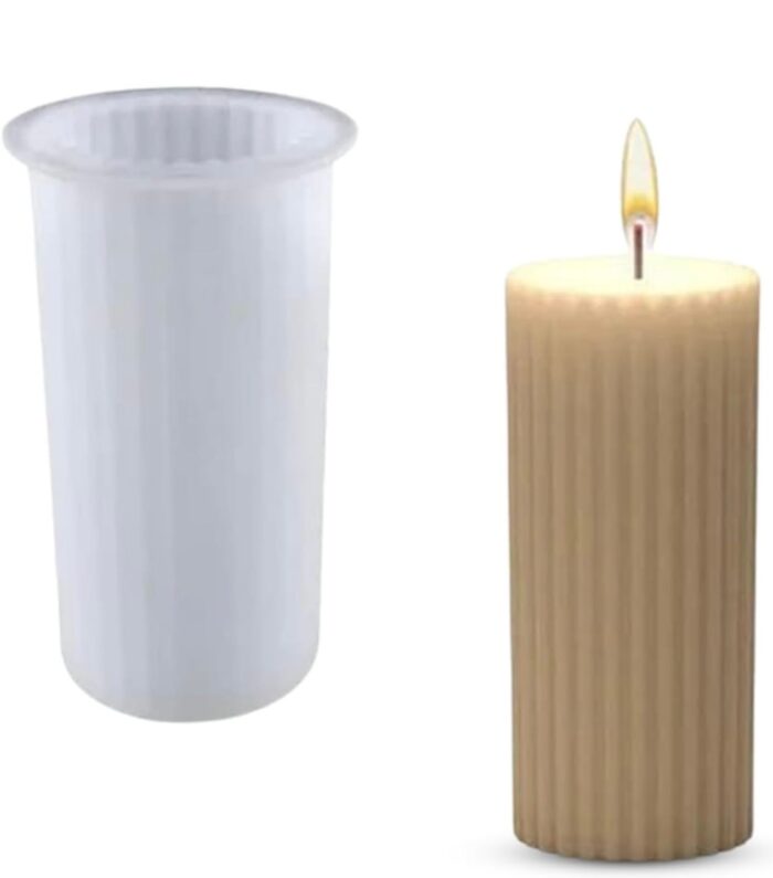 Strips Pillar Candle Mould