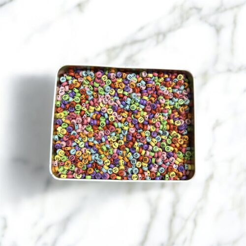 Mix Alphabet Acrylic Beads (Multi Color)
