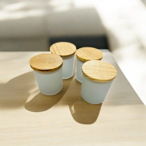 Frosted Glass Jars with Lid (200 ML)