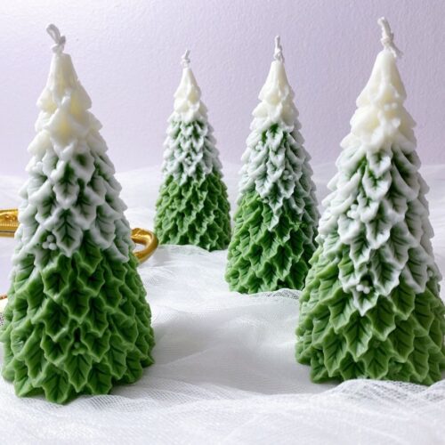 Christmas Tree Leaf Candle Mould