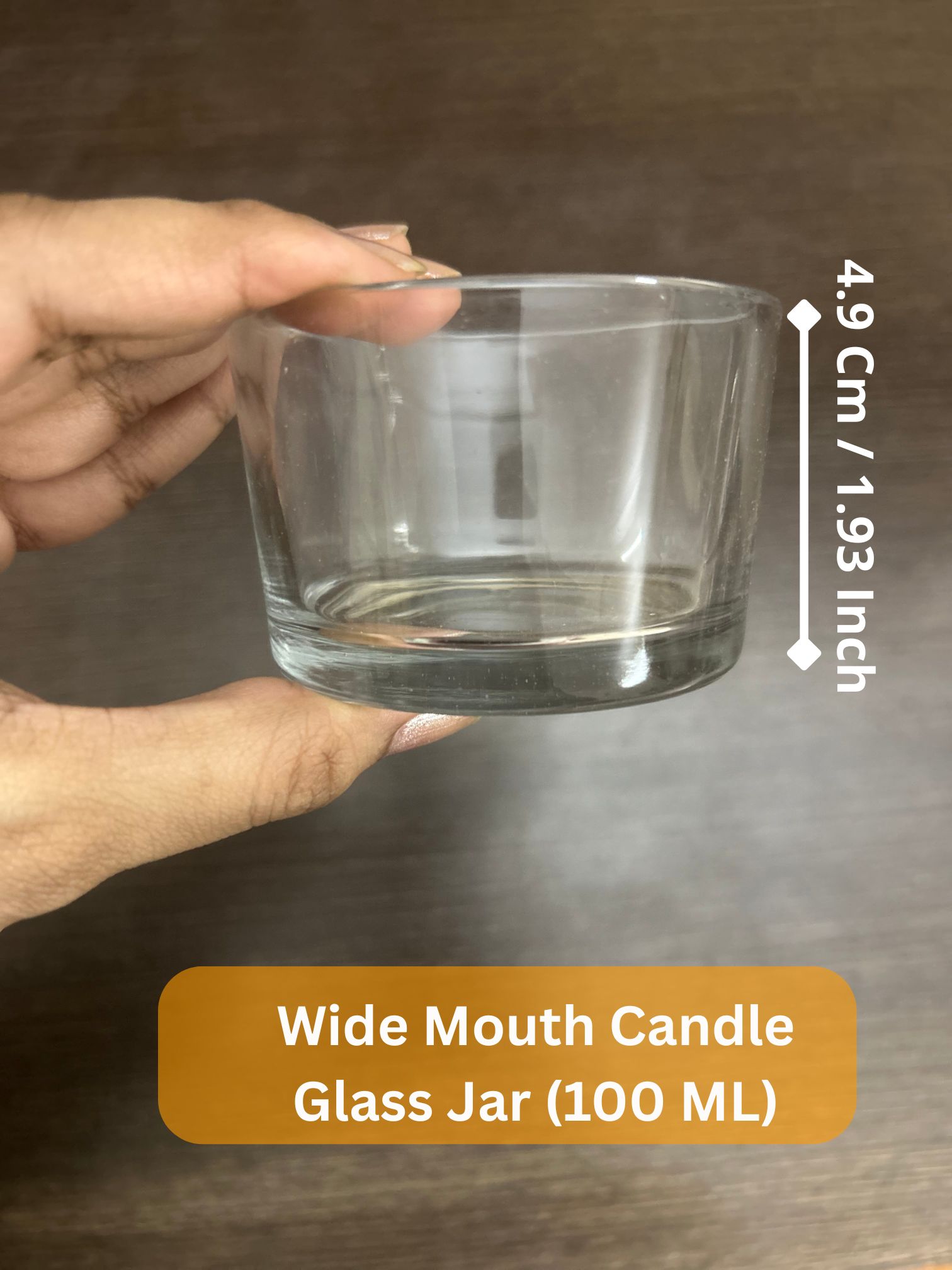 Wide Mouth Candle Glass Jar (100 ML) - Image 2