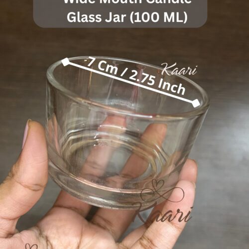 Wide Mouth Candle Glass Jar (100 ML)