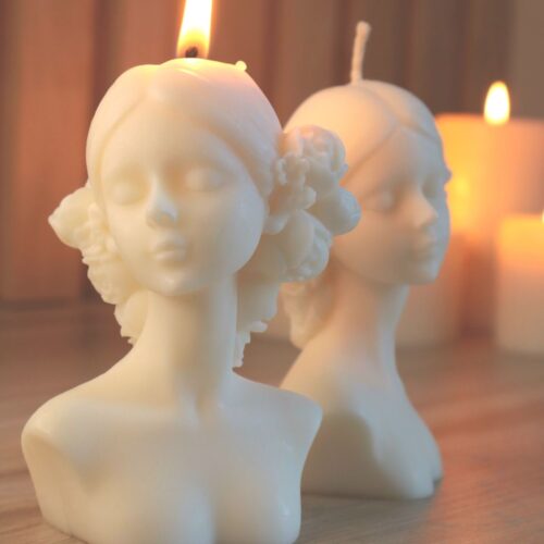 Girl With Close Eye Candle Mould