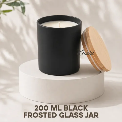 Black Frosted Glass Jars (200 ML)