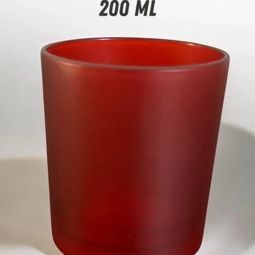 Maroon Frosted Glass Jars (200 ML)