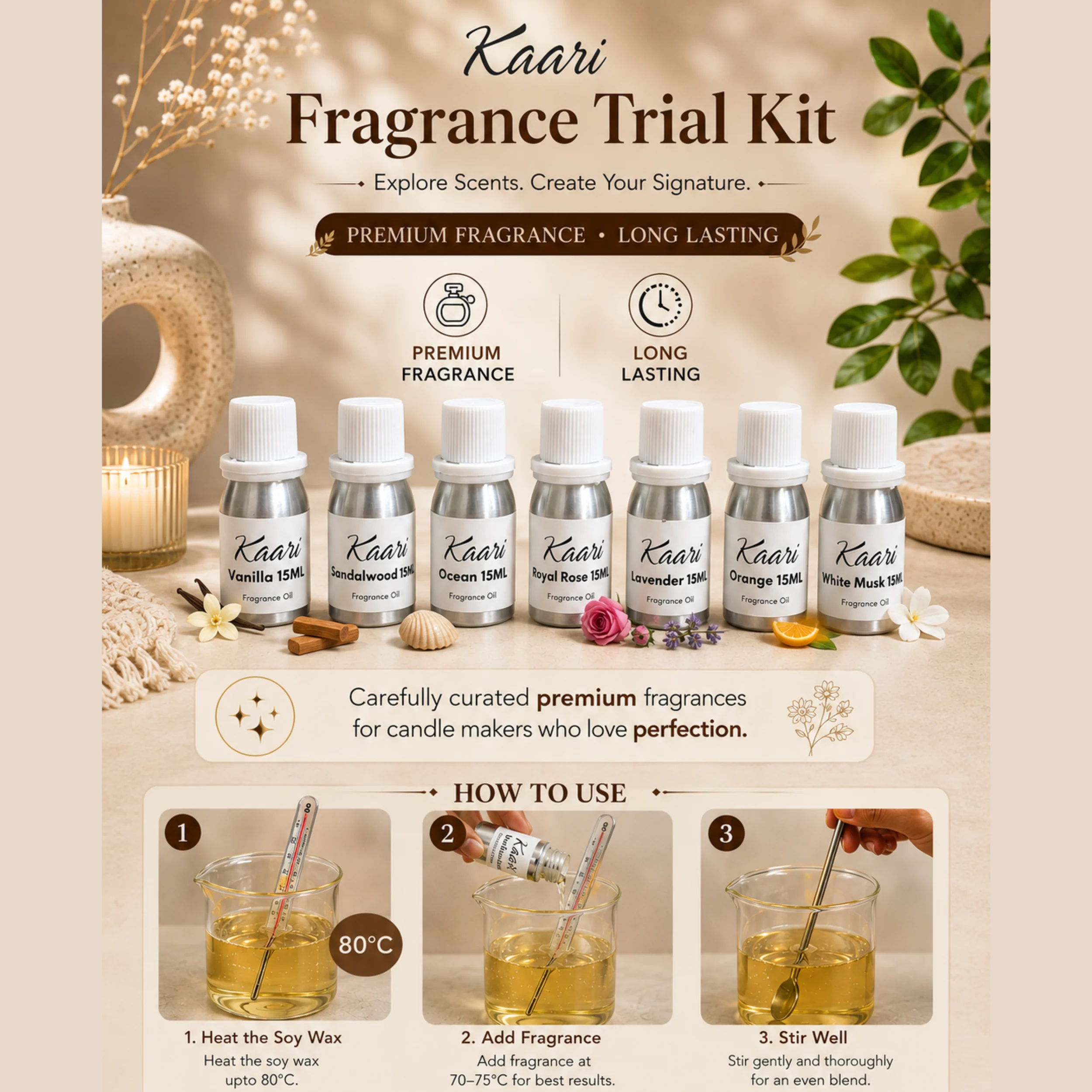 Candle Fragrances Trial Kit (15 ML Each) - Image 2