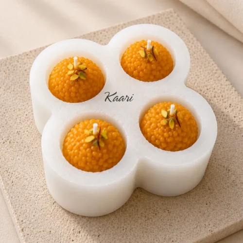 4 Cavity Laddu Candle Mould