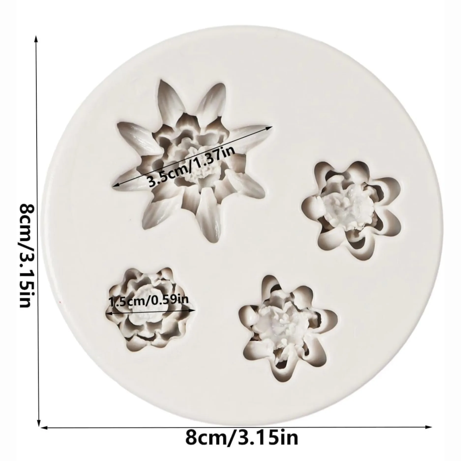 4 Cavity Lotus Flower Candle Mould - Image 2