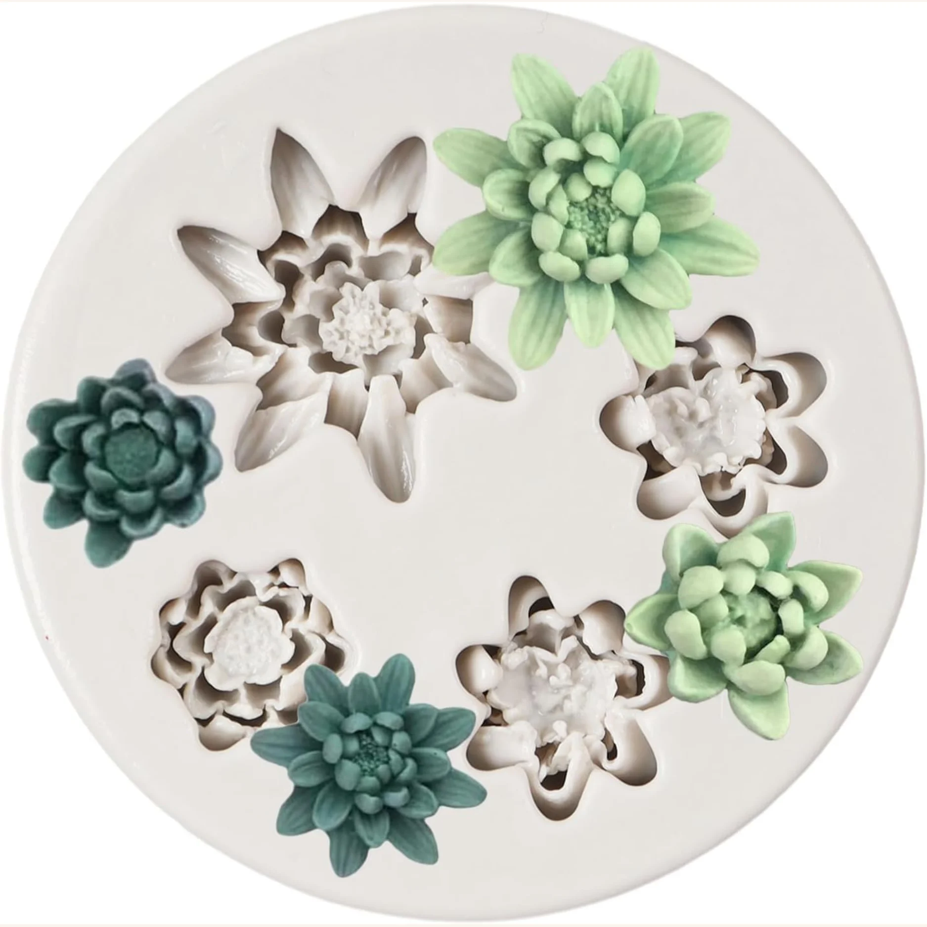 4 Cavity Lotus Flower Candle Mould