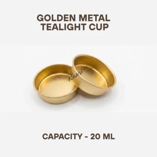 Golden Metal Tea Light Cup 20 ML (Pack of 25)