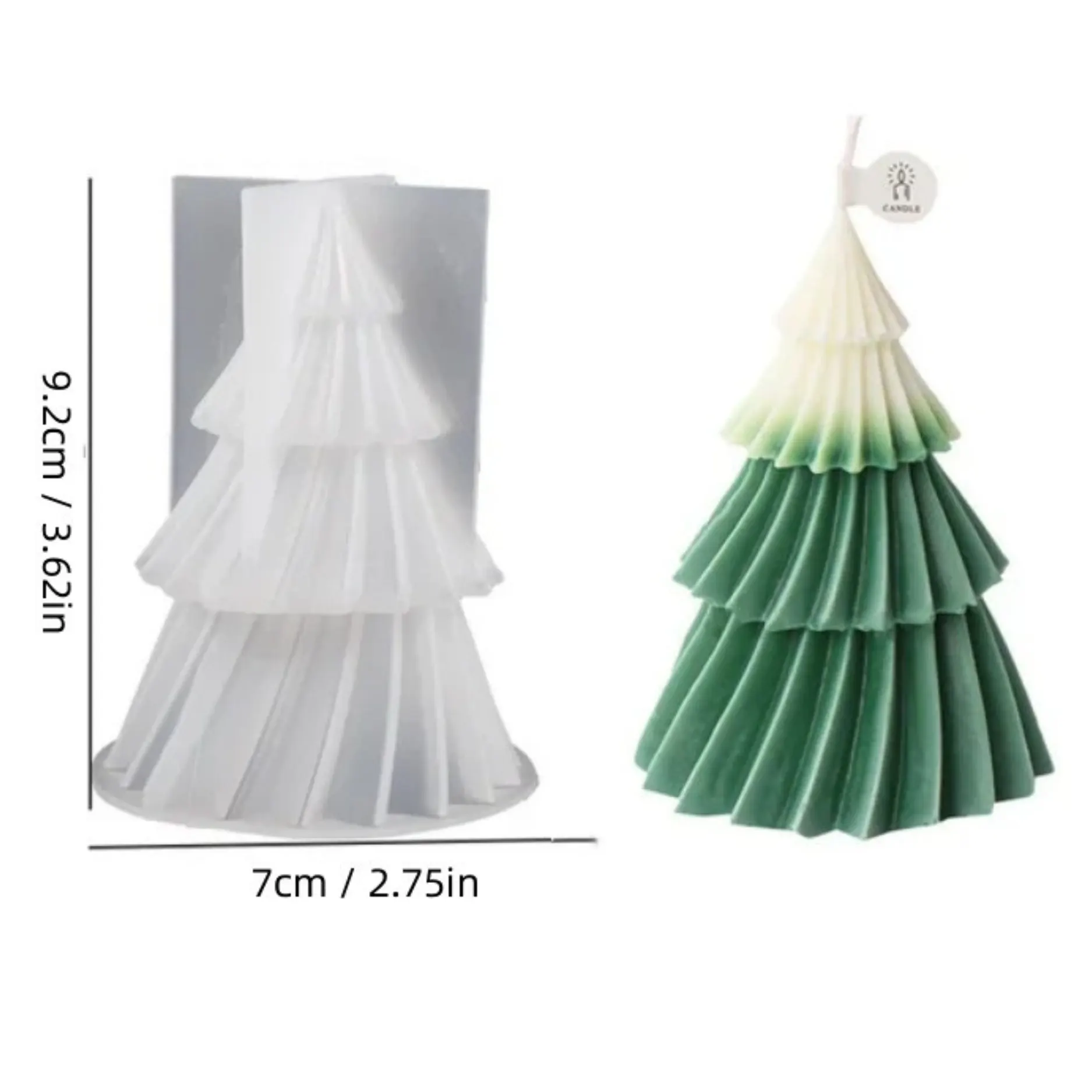 Twist Christmas Tree Candle Mould - Image 2