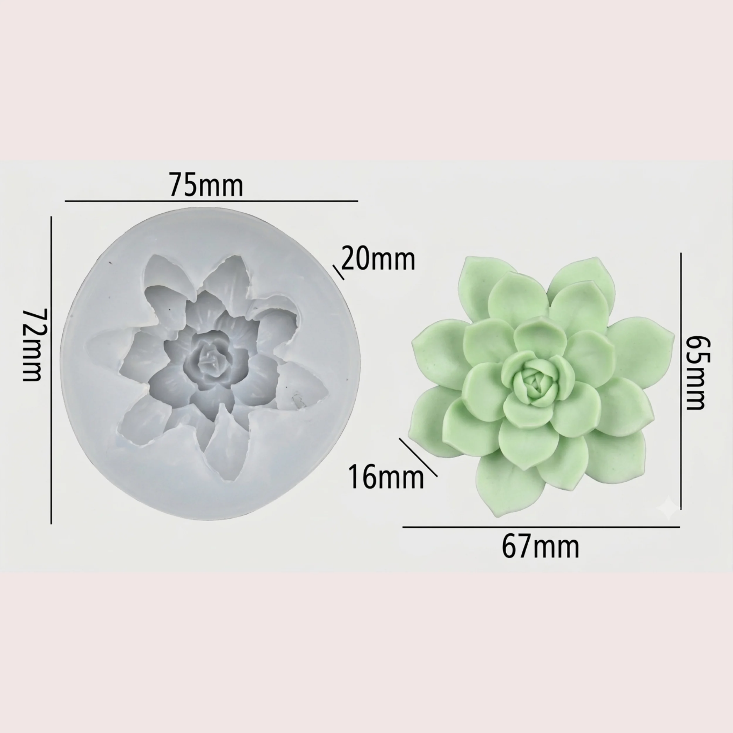 Lotus Style Candle Mould - Image 2